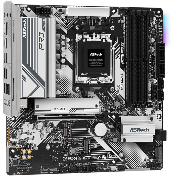 Tarjeta Madre ASROCK A620M PRO RS AM5 4x DDR5 1x M.2 PCIe 4.0 Micro ATX