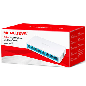 Switch MERCUSYS MS108 Mini Fast Ethernet 8 Puertos RJ45 10/100Mbps