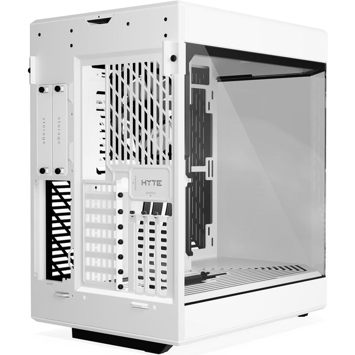 Gabinete Gamer HYTE Y60 E-ATX Media Torre 3 FAN Cristal Templado USB-C Blanco Nieve CS-HYTE-Y60-WW