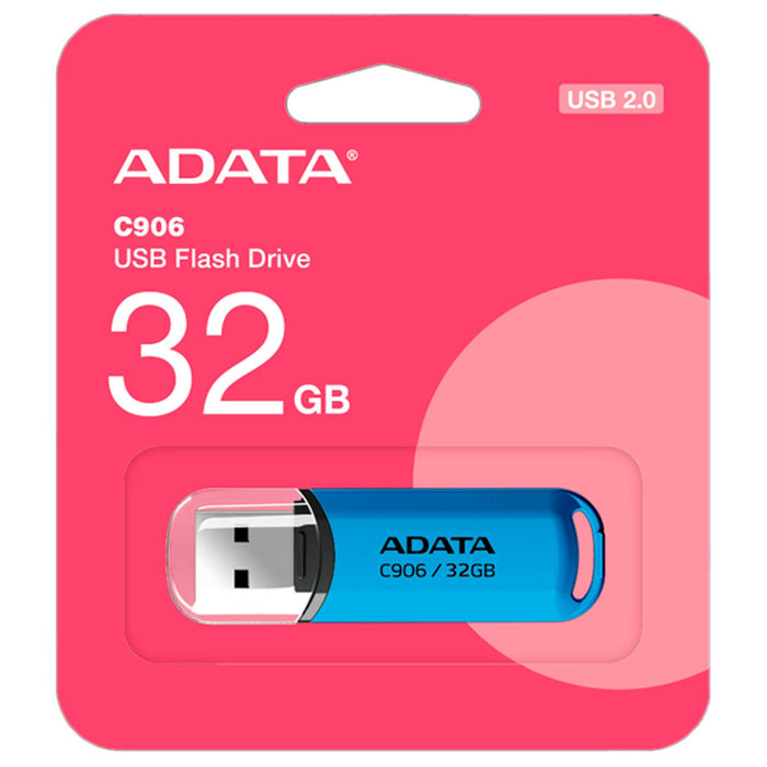 Memoria USB 32GB ADATA C906 2.0 Flash Drive Azul AC906-32G-RWB