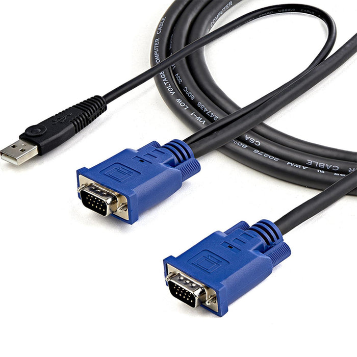 Cable KVM Ultra Delgado STARTECH 2 en 1 VGA USB 3m SVECONUS10