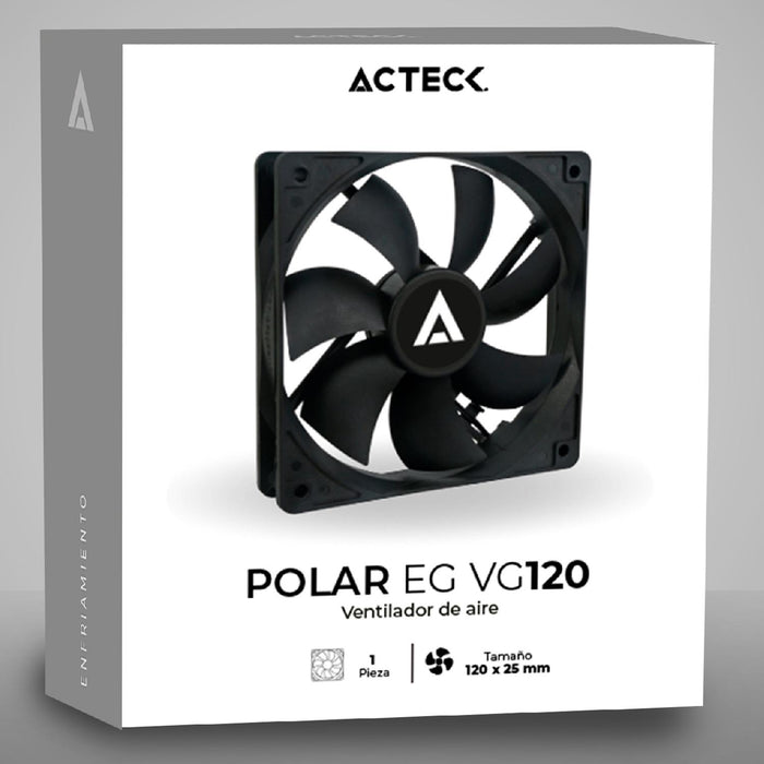 Ventilador ACTECK POLAR EG VG120 120mm 1700RPM Negro Molex AC-938136