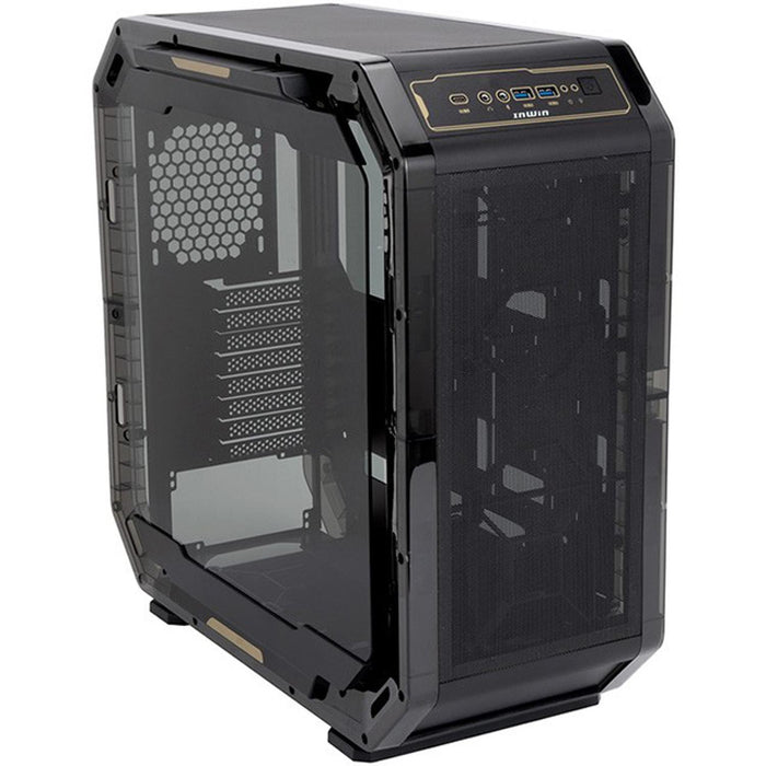 Gabinete Gamer IN WIN AIRFORCE PHANTOM E-ATX 4 Fan Cristal templado Negro