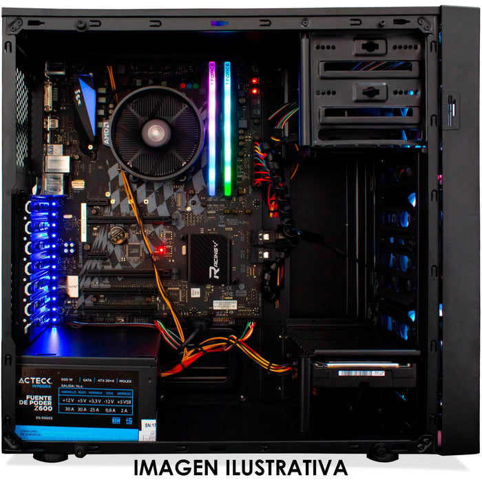 Gabinete Gamer BALAM RUSH DRAGONFLY ATX 4 Fan Cristal Templado RGB