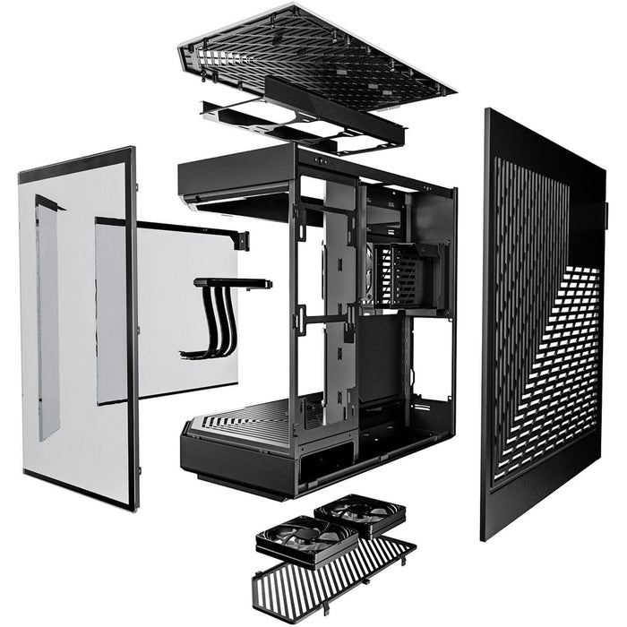 Gabinete Gamer HYTE Y60 E-ATX Media Torre 3 FAN Cristal Templado USB-C Negro CS-HYTE-Y60-B