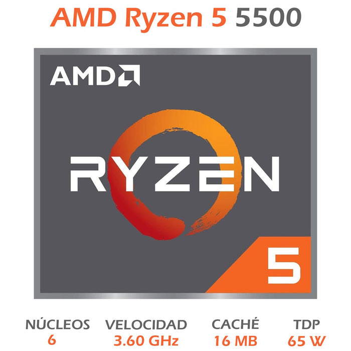 Procesador AMD RYZEN 5 5500 4.2 GHz 6 Core AM4 100-100000457BOX