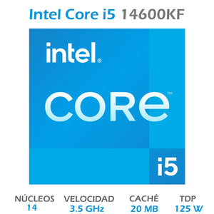 Procesador INTEL Core i5 14600KF 3.5GHz 14 Core LGA1700 BX8071514600KF