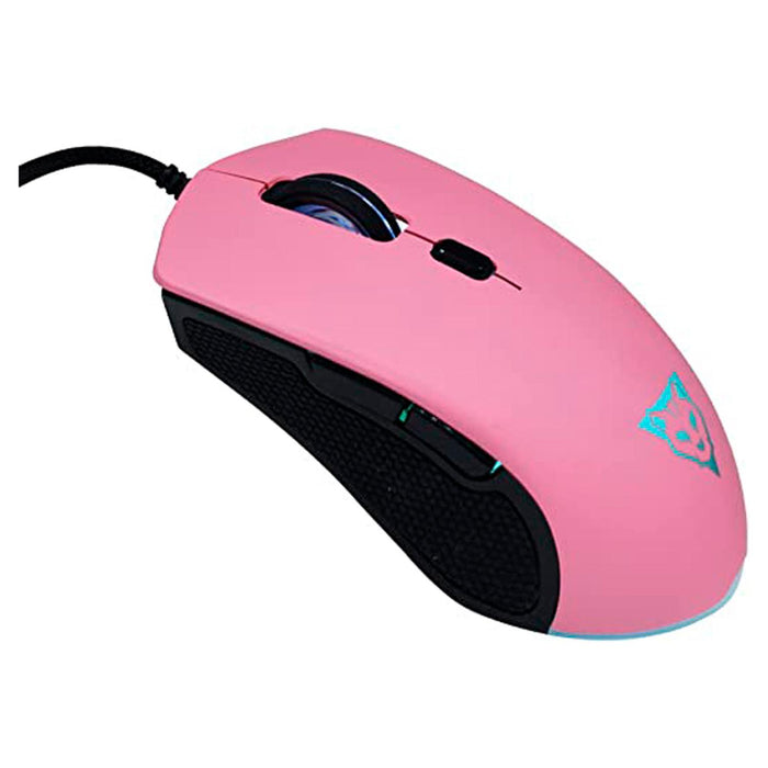 Mouse Gamer optico OCELOT RGB 3200DPI Alambrico 6 botones Rosa / Negro OGMM03