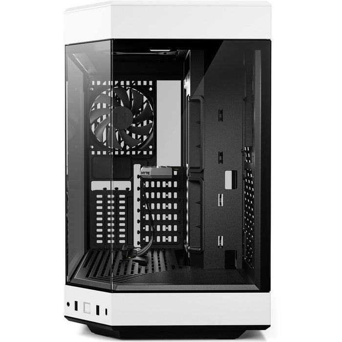 Gabinete Gamer HYTE Y60 E-ATX Media Torre 3 FAN Cristal Templado USB-C Blanco CS-HYTE-Y60-BW