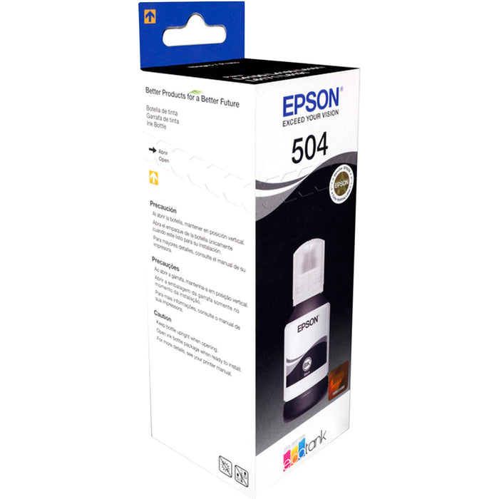 Botella Tinta EPSON T504 L4150 L4160 L6161 L6171 L6191 Negro 127ml T504120-AL