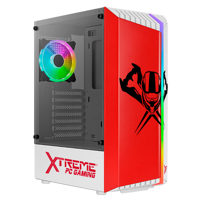 Gabinete Gamer XTREME PC GAMING Halo Infinite Edition Media Torre ATX 1 Fan Cristal Templado RGB