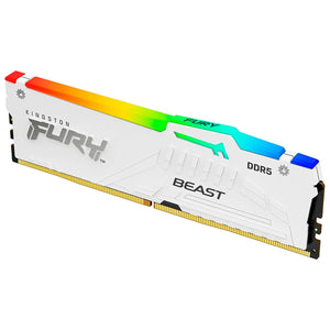 Memoria RAM DDR5 32GB 5200MT/s KINGSTON FURY BEAST RGB 1x32GB Blanco KF552C36BWEA-32