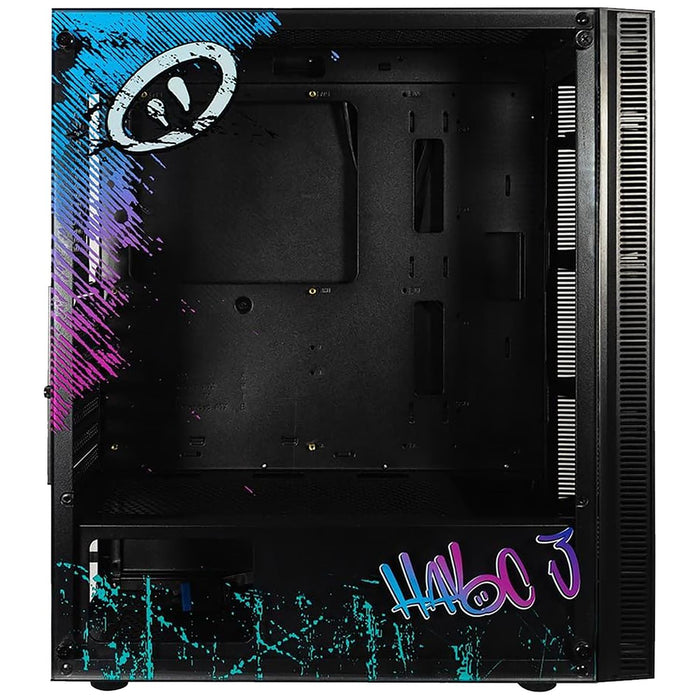 Gabinete Gamer OC-HAVOC 3 E-ATX 3 Fan ARGB Cristal Templado CyberPunk Urbano