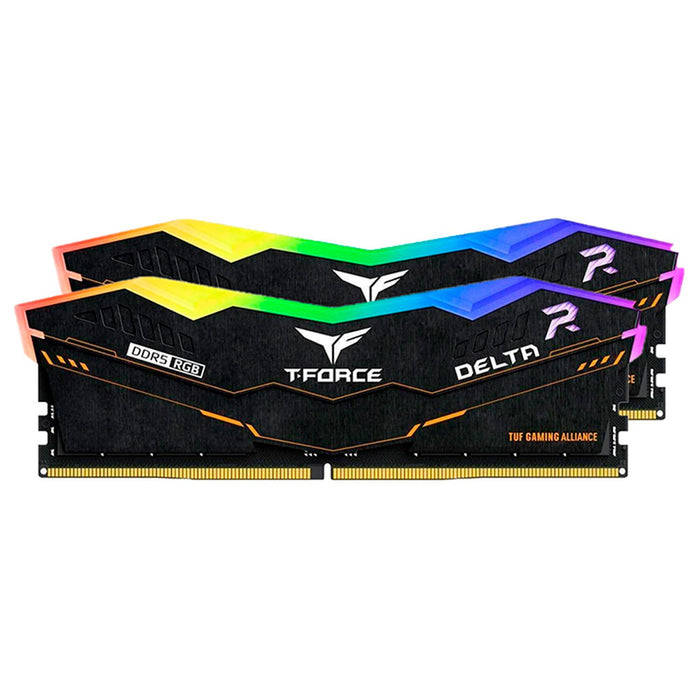 Memoria RAM DDR5 32GB 6000MT/s TEAMGROUP T-FORCE DELTA TUF GAMING ALLIANCE RGB 2x16GB Negro FF5D532G6000HC38ADC01