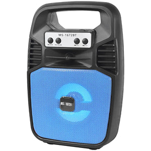 Bocina Bluetooth MS-1672BT Radio FM USB Azul OPEN BOX