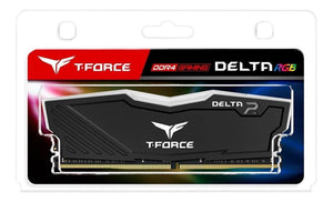 Memoria RAM DDR4 8GB 3200MHz TEAMGROUP T-FORCE DELTA RGB Negro TF3D48G3200HC16C01