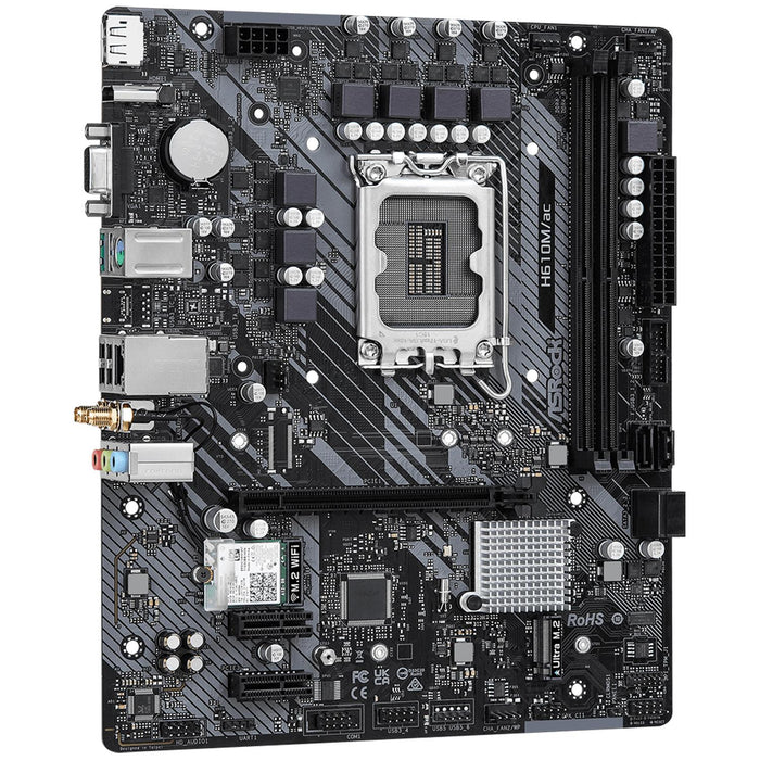 Tarjeta Madre ASROCK H610M/AC LGA 1700 2x DDR4 1x M.2 PCIe 4.0 WIFI BT 4.2 Micro ATX