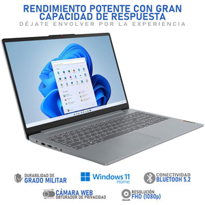 Laptop LENOVO Ideapad Slim 3 Intel Core I5 12450H 8GB RAM 512GB SSD 15.6" Windows 11 Home Teclado en Español