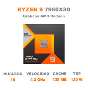 Procesador AMD RYZEN 9 7950X3D 5.7 GHZ 16 Core AM5 100-100000908WOF