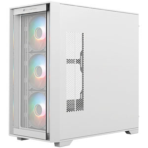 Gabinete Gamer BALAM RUSH CARBONO TWIN MATE 8000 M-ATX Mini Torre 4 Fan ARGB Cristal Templado Frente Intercambiable USB-C Blanco BR-938785