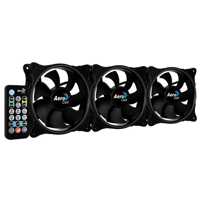 Kit 3 Ventiladores AEROCOOL ECLIPSE 12 PRO RGB 120mm + Control