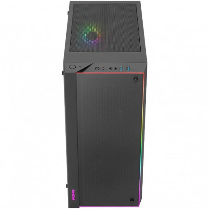 Gabinete Gamer AEROCOOL SKRIBBLE ATX 3 Fan Cristal Templado Negro SKRIBBLE-G-BK-V1