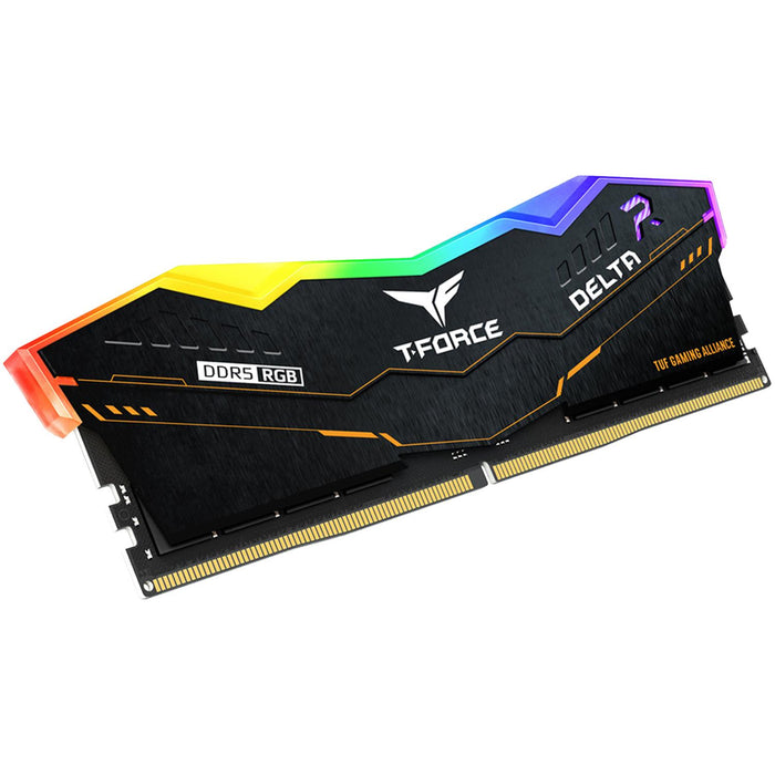 Memoria RAM DDR5 32GB 5200MT/s TEAMGROUP T-FORCE DELTA TUF GAMING ALLIANCE RGB 2x16GB Negro FF5D532G5200HC40CDC01