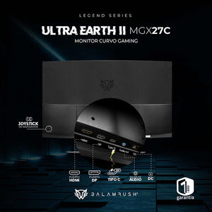 Monitor Gamer Curvo 27 BALAM RUSH ULTRA EARTH II MGX27C 1ms 165Hz FHD VA LED USB-C Negro BR-938273