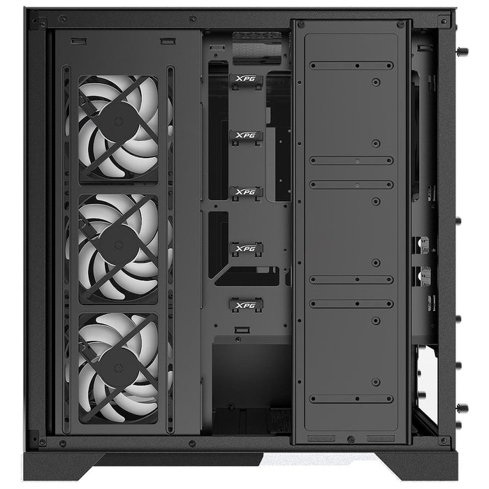 Gabinete Gamer XPG INVADER X ATX Media Torre 5 Fan Cristal Templado USB-C Negro INVADERXMT-BKCWW