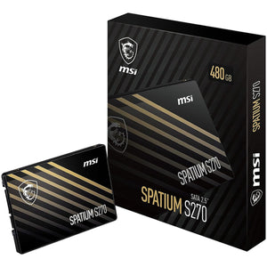 Unidad de Estado Solido SSD 2.5 480GB MSI SPATIUM S270 SATA lll 500/450 MB/s