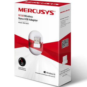 Adaptador Inalambrico USB MERCUSYS MW150US 2.4Ghz 802.11n 150Mbps