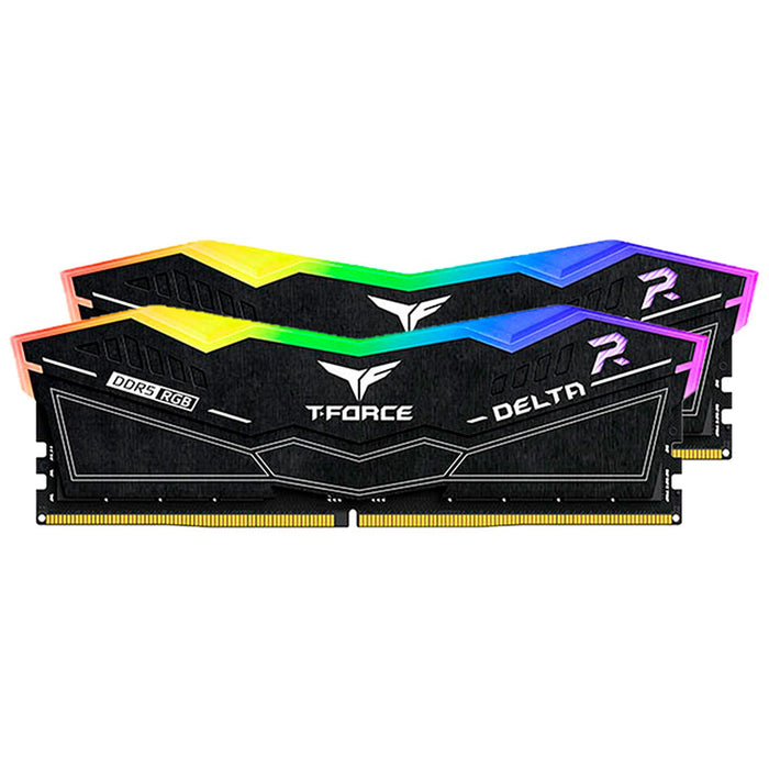 Memoria RAM DDR5 32GB 5200MT/s TEAMGROUP T-FORCE DELTA RGB 2x16GB Negro FF3D532G5200HC40CDC01