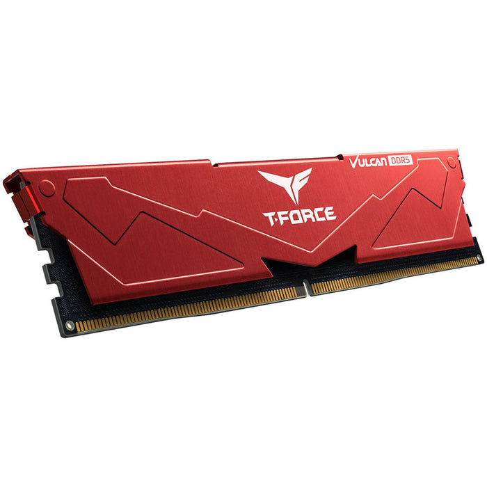 Memoria RAM DDR5 32GB 5600MT/s TEAMGROUP T-FORCE VULCAN 2x16GB Rojo FLRD532G5600HC32DC01