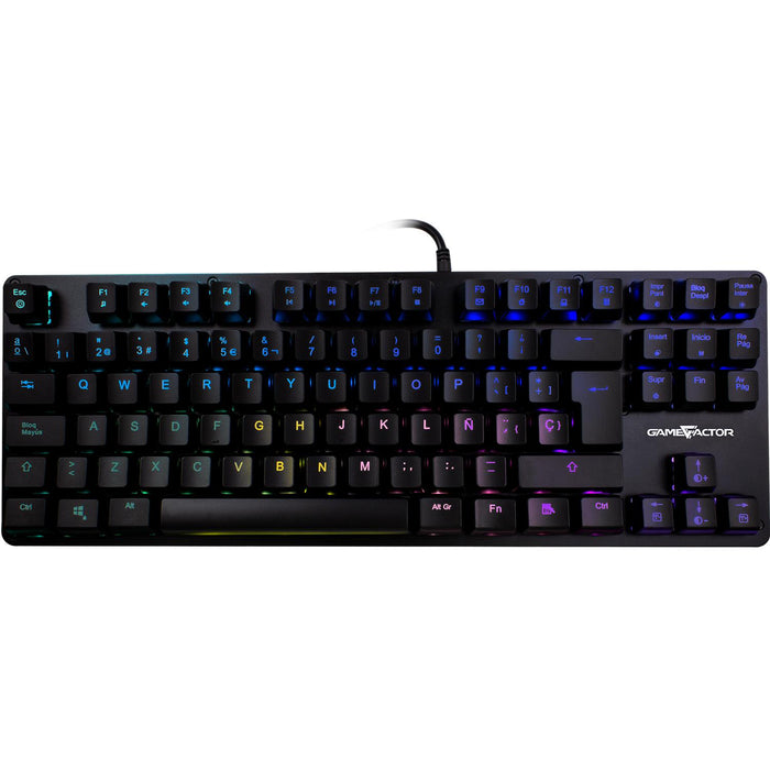 Teclado Gamer Mecanico Switch Rojo GAME FACTOR RGB KBG500-RD