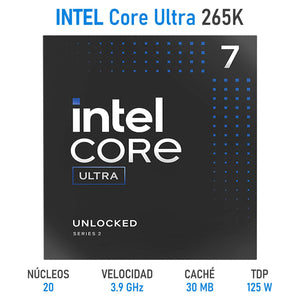 Procesador INTEL Core Ultra 7 265K 3.9 GHz 20 Core LGA 1851 BX80768265K