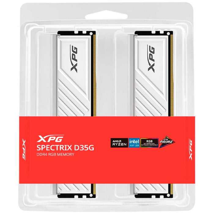 Memoria RAM DDR4 64GB 3600MHz XPG SPECTRIX D35G RGB 2x32GB Blanco AX4U360032G18I-DTWHD35G