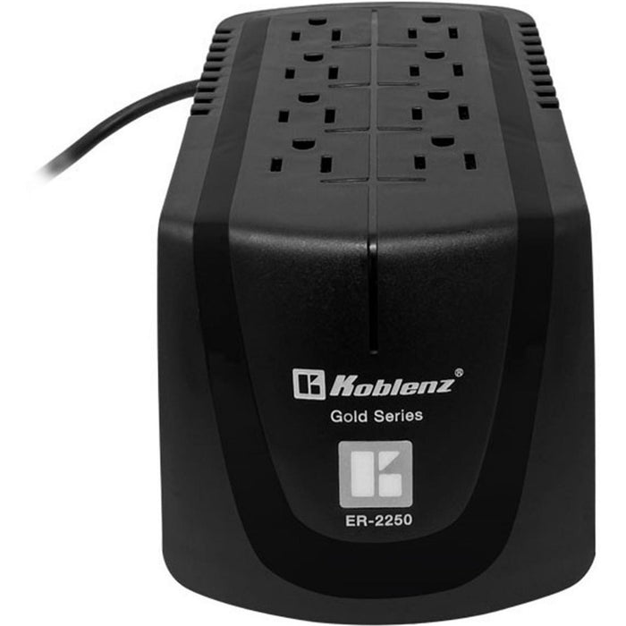 Regulador de Voltaje KOBLENZ ER-2250 2300VA 1000W 8 Contactos Indicador Led