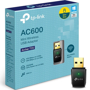 Adaptador Inalambrico WIFI USB TP-LINK ARCHER T2U Dual Band 802.11ac 600Mbps