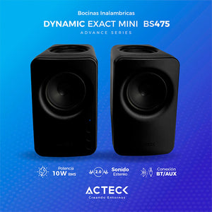 Bocinas ACTECK DYNAMIC EXACT Mini BS475 Inalámbrica 10W Negro AC-936361