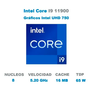Procesador INTEL Core I9 11900 5.20 GHz 8 Core 1200 BX8070811900