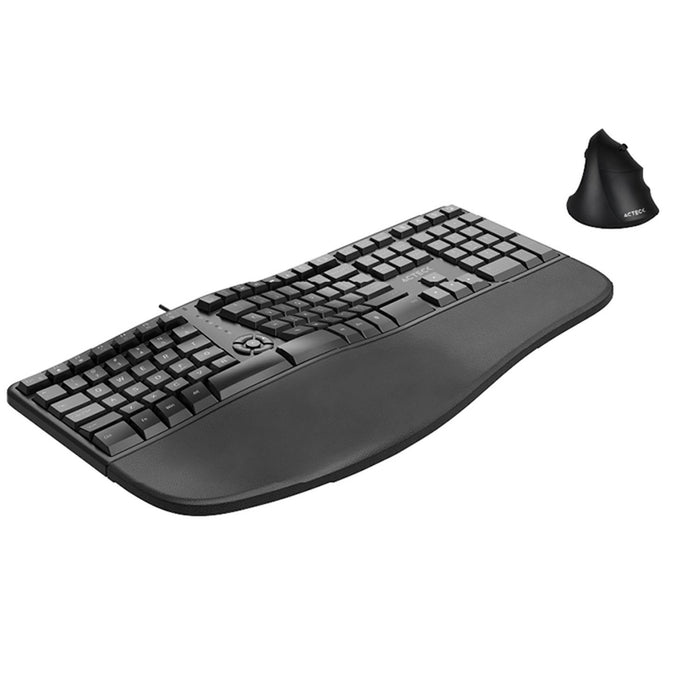 Kit Teclado y Mouse ACTECK VIRTUOS FITT MK770 Inalambrico USB-C Negro AC-936248