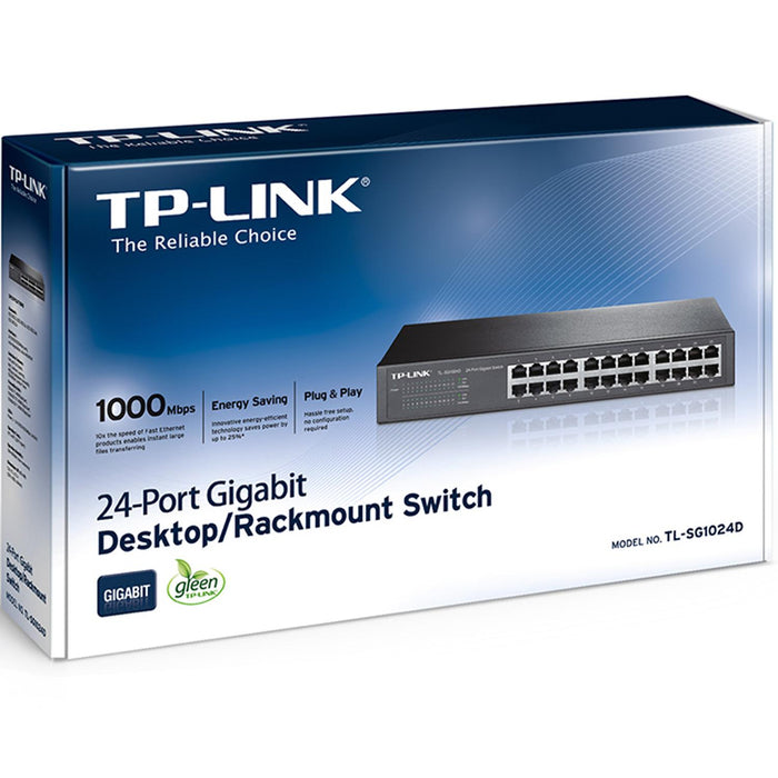 Switch TP-LINK TL-SG1024D 24 Puertos Gigabit Ethernet 10/100/1000Mbps