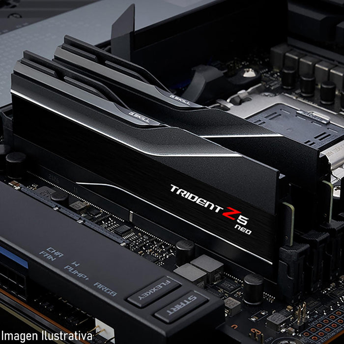 Memoria RAM DDR5 64GB 6000MT/s G.SKILL TRIDENT Z5 NEO 2x32GB Negro F5-6000J3040G32GX2-TZ5N