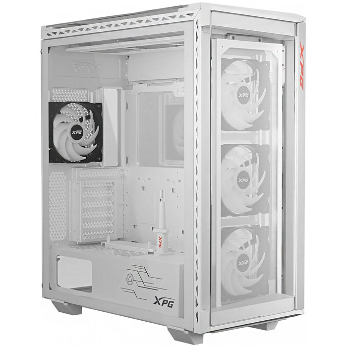 Gabinete Gamer XPG BATTLECRUISER II ST E-ATX 4 Fan ARGB Cristal Templado Blanco BATTLECRUISERIIST-WH