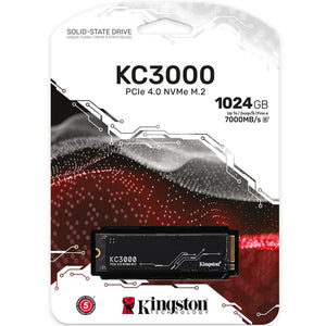 Unidad de Estado Solido SSD M.2 1TB KINGSTON KC3000 NVMe PCIe 4.0 7000/6000 MB/s SKC3000S/1024G