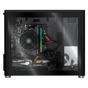 Xtreme PC Gaming AMD Radeon RX 6500 XT Ryzen 5 5600X 16GB SSD 250GB 2TB WIFI Eris Black