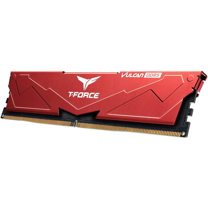 Memoria RAM DDR5 32GB 5600MT/s TEAMGROUP T-FORCE VULCAN 2x16GB Rojo FLRD532G5600HC32DC01