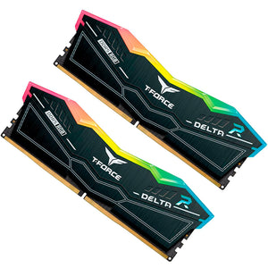 Memoria RAM DDR5 32GB 6000MT/s TEAMGROUP T-FORCE DELTA RGB 2x16GB Negro FF3D532G6000HC38ADC01