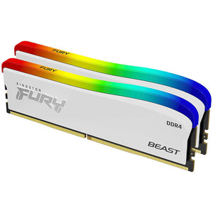 Memoria RAM DDR4 32GB 3200MHz KINGSTON FURY BEAST RGB 2x16GB Blanco KF432C16BWAK2/32