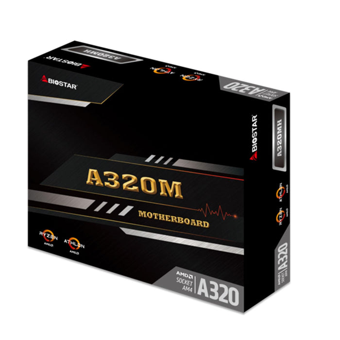 Tarjeta Madre BIOSTAR A320MH AMD AM4 2x DDR4 PCIe 3.0 Micro ATX